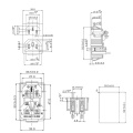 Factory sales JEC JR-3012  ac industrial power electrical equipment switch socket 10A/15A 250V